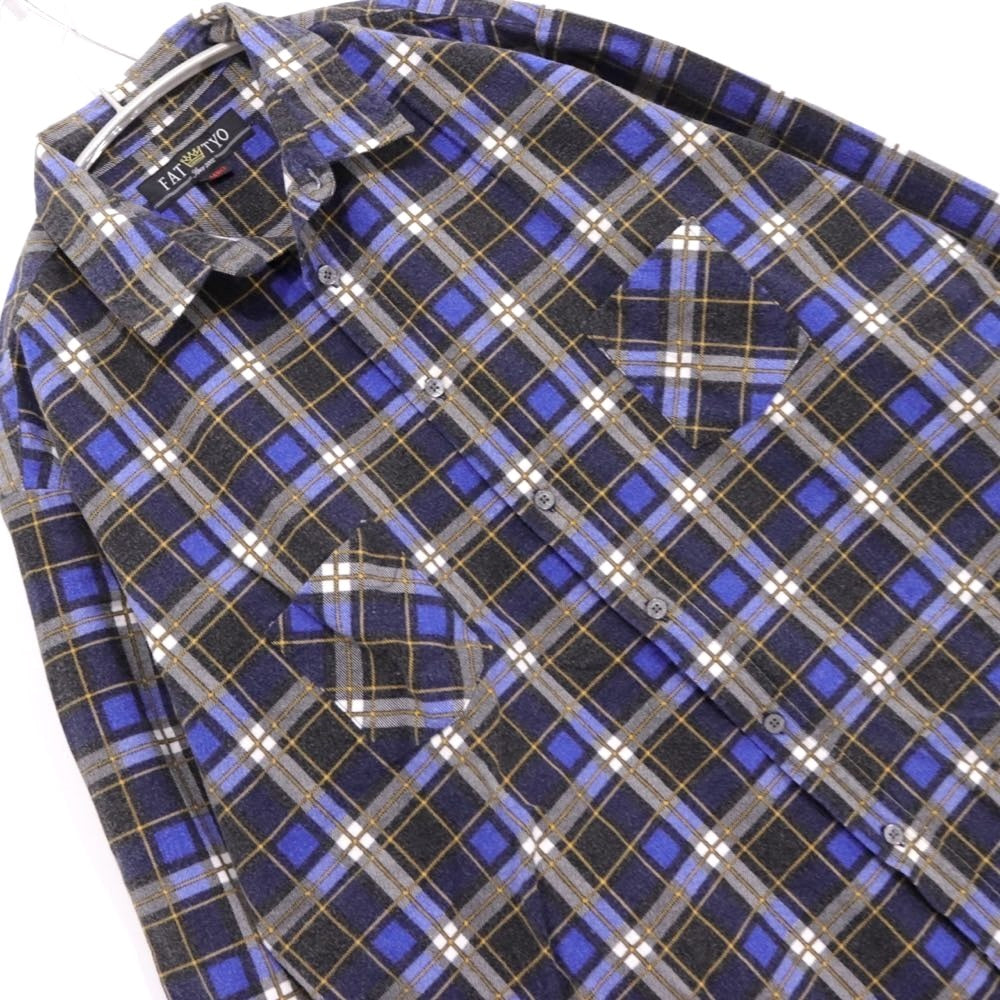 FAT 04FW | Flannel Check Shirt JACK "Blue" (F/04-FW/SH-02)