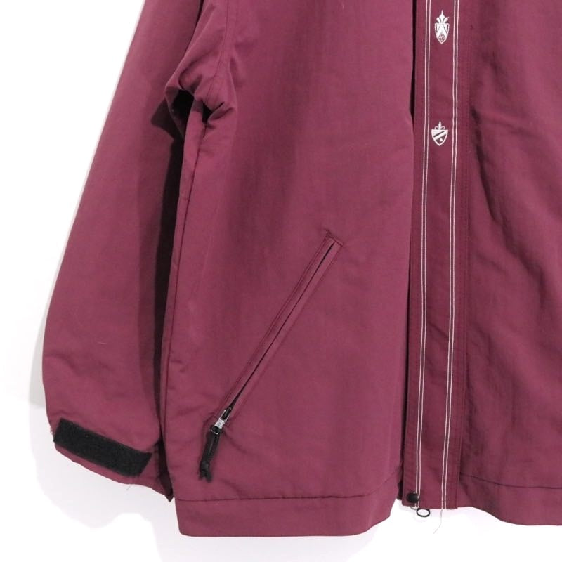 KIKWEAR 90s | Made in USA Insulated Nylon Jacket "Burgundy" (Double Zip)
