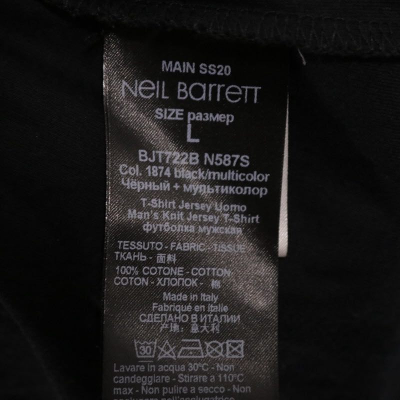 Neil Barrett 20SS | Graphic Art Print T-Shirt "Black" (BJT722B-N587S)