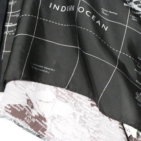 sacai 20SS | World Map Print Blouse "Black" (20-04987)