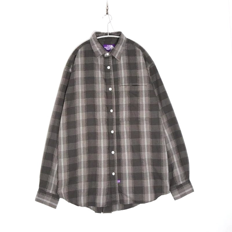 THE NORTH FACE PURPLE LABEL 25SS | Plaid Dobby Field Shirt "Asphalt Gray" (N25SG045)