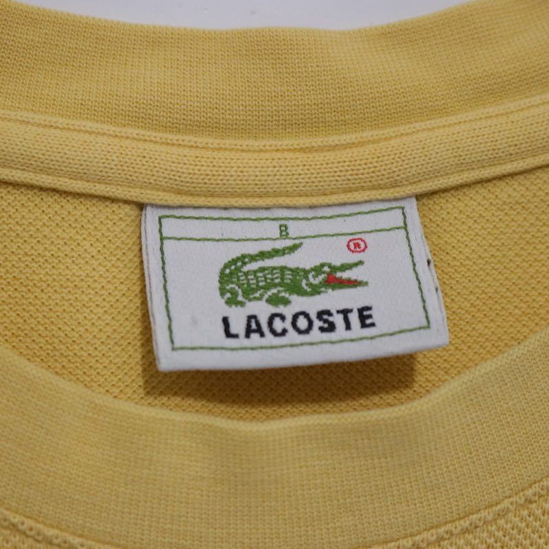 LACOSTE 80s-90s Euro Vintage | French/Euro Border Crewneck T-Shirt "Yellow/Green"