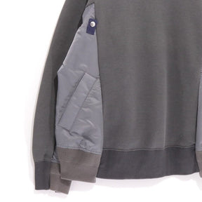 sacai 24SS | Sponge Sweat x Nylon Twill Pullover "Grey" (SCM-058)
