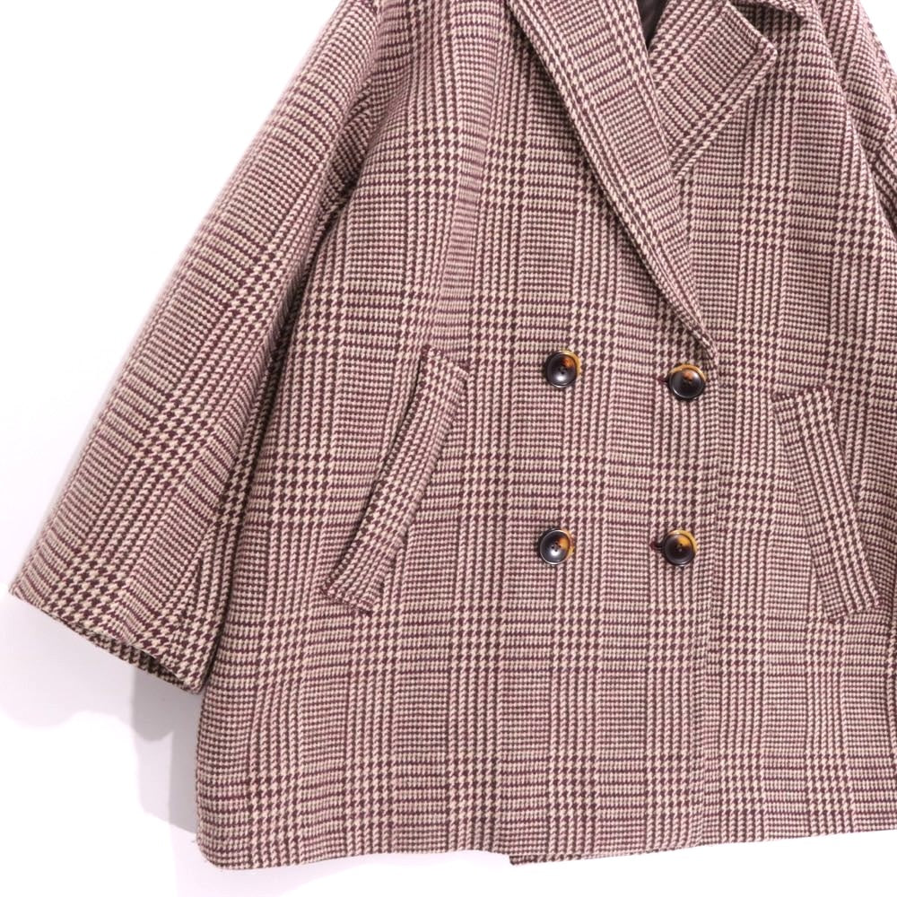 JOURNAL STANDARD relume | Double Collar Check Coat "Brown" (18-020-462-5000-3-0)