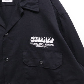 Dickies | Essanay Studio Embroidery L/S Open Collar Shirt "Black"