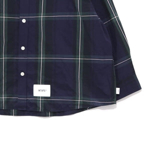 WTAPS 24SS | TXT 01 / LS / COTTON. BROADCLOTH. TEXTILE "Navy/Check"