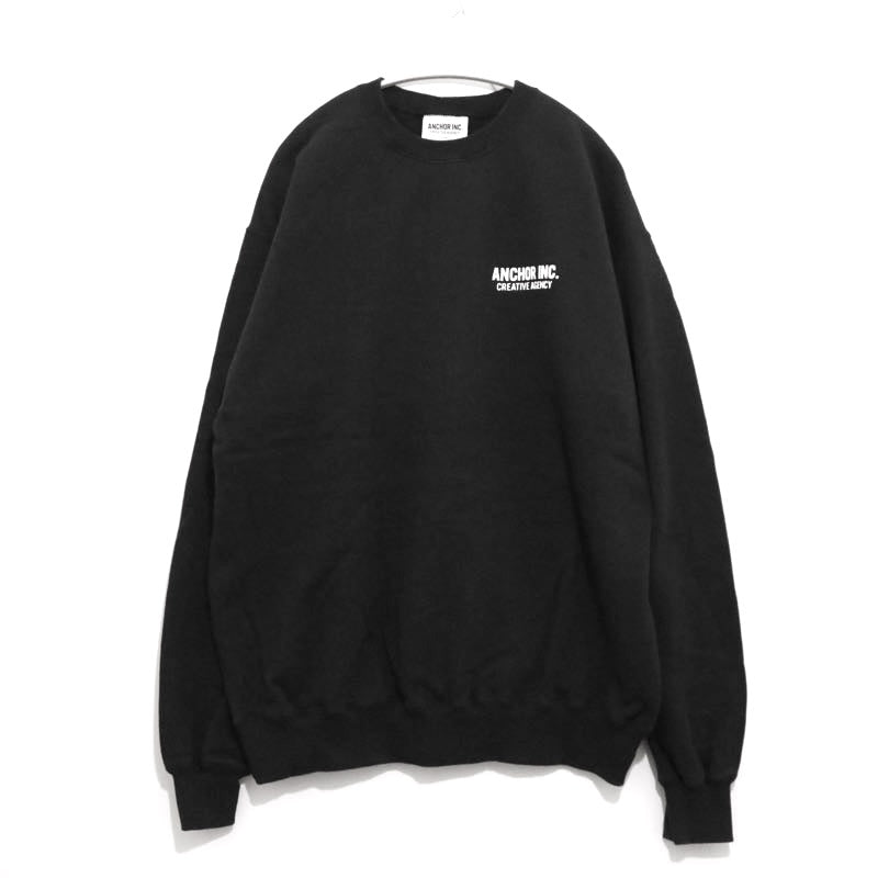 Anchor Inc. 25SS | Crewneck Sweatshirt "Black / Back Print"