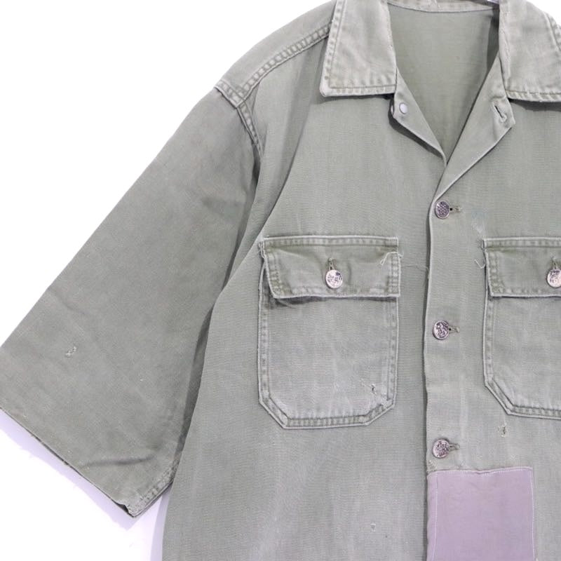 Vintage 40s Style | U.S.ARMY Type Remake S/S Military Shirt "KHAKI"