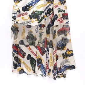 sacai 25ss | Car Race Tropical Print Skirt "White/Multi" (25-07729)
