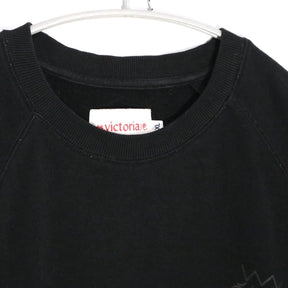 VICTORIA | Logo Print Crewneck Sweatshirt "Black"