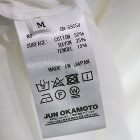 JUN OKAMOTO (ジュンオカモト)20aw 真っ白な雪の中に咲いた花みたいな色のシャツ