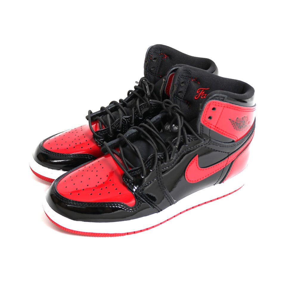 NIKE KIDS 22.5cm スニーカー Nike GS Air Jordan 1 High OG Patent Bred