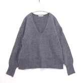 Discoat 24AW | Melange Yarn Deep V Pullover "Gray" (DCZ10A2305A0001)