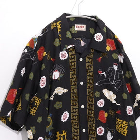 Eanbe | "Ramen" Aloha Shirt "Black"