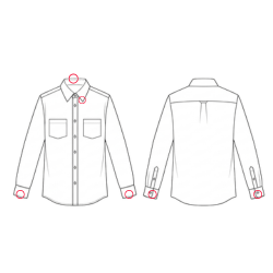 sacai 2022 | Cotton Oxford x Nylon Twill Shirt "Navy/Khaki" (SCM-040)