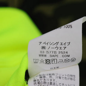 A BATHING APE 18AW | ABC Camo Color Blocked Pullover Hoodie "Green Camo x Neon Yellow" (001PPE301004X)