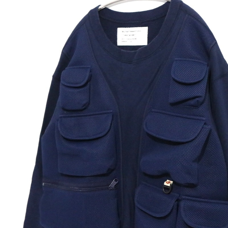 Mountain Research 20SS | Sweat w /Vest "Navy" (MTR-2922)