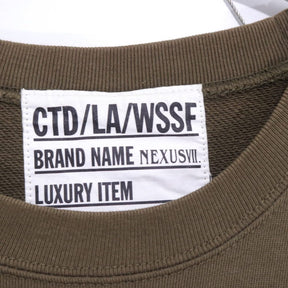 NEXUSVII. | Logo Print Sweat "Khaki" (MWA-NCO-COC)