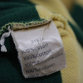 LACOSTE 80s-90s Euro Vintage | French/Euro Border Crewneck T-Shirt "Yellow/Green"