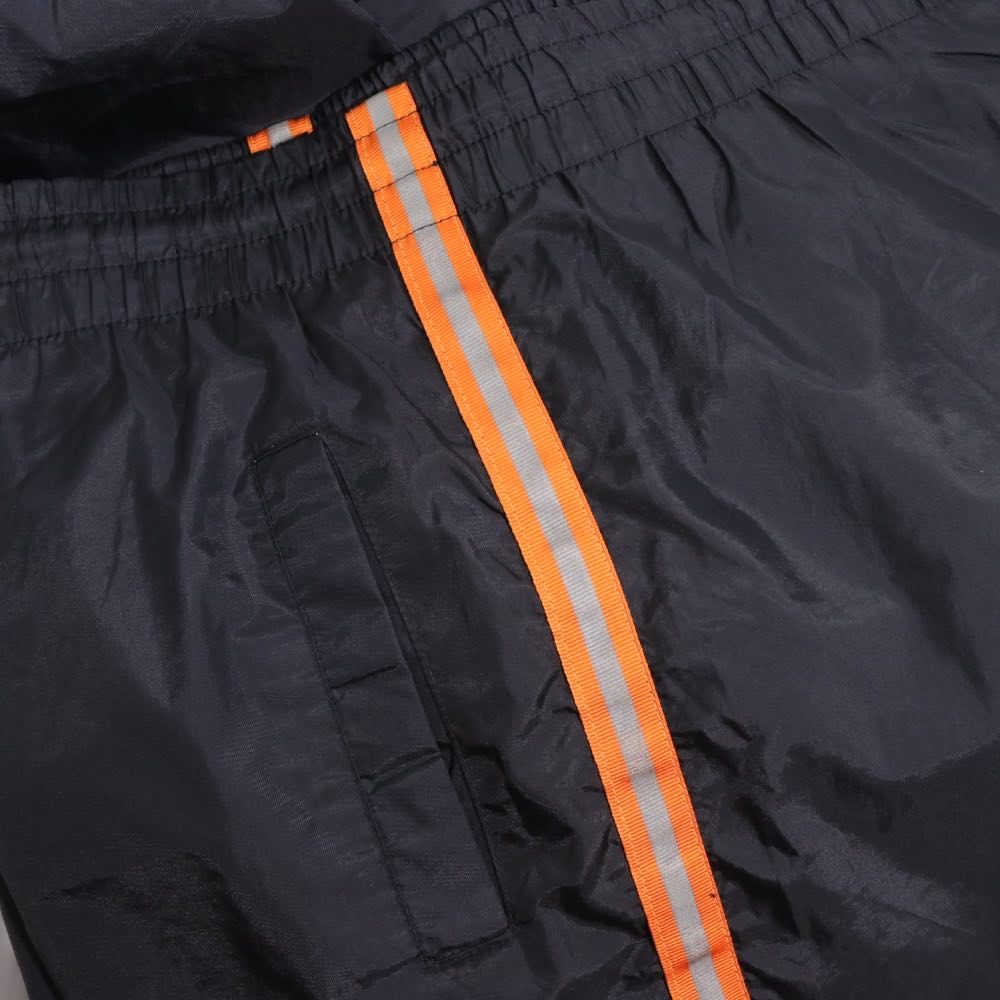 STUSSY 90s-00s | "Red & Blue Tag" Nylon Track Pants "Black / Orange