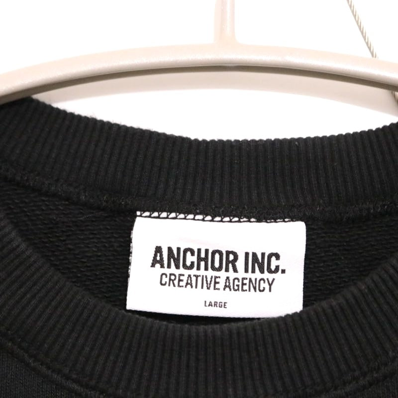 Anchor Inc. 25SS | Crewneck Sweatshirt "Black / Back Print"