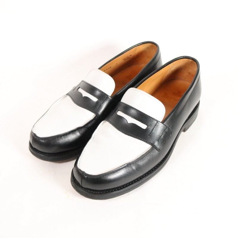 Berwick 1707 | Bicolor Coin Loafer "Black & White" (4456)