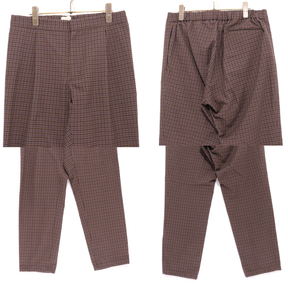FACTOTUM 22SS | Check Pattern Uncon Tailored Set-up "Brown/Blue" (01010144/01050144)