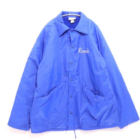 HARTWELL 1980s-90s | Fleece Lined Coach Jacket "Blue" (LOT 1631) [Made in USA]