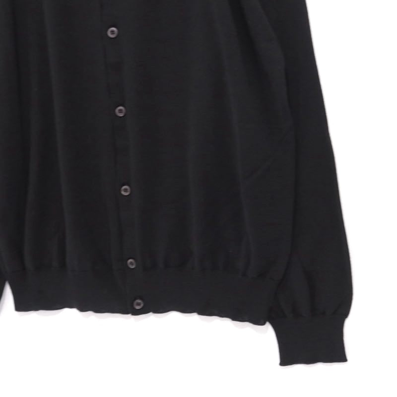 PRADA 24SS | High-Gauge Wool V-Neck Cardigan "Black" (DNA959 S221 128D)