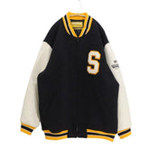 SWAGGER | Varsity Jacket "S-Logo" (Black/White)