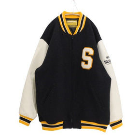 SWAGGER | Varsity Jacket "S-Logo" (Black/White)