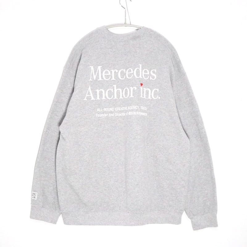 Mercedes Anchor Inc. | Crewneck Sweatshirt "Grey / White Print"