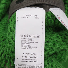 sacai 23SS | Inside-Out Destroyed Cotton Knit Pullover "Green" (23-03015M)