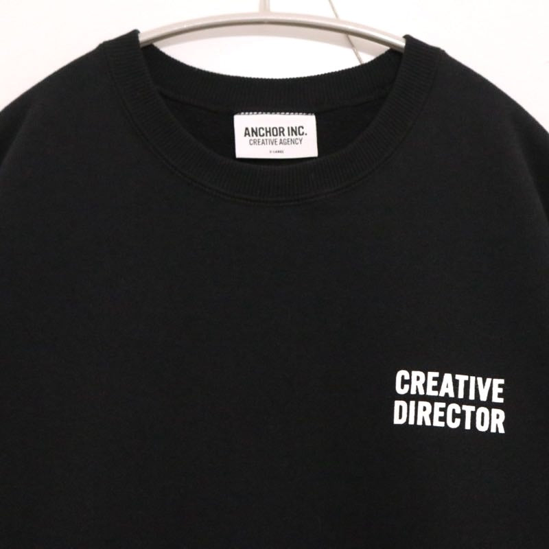 Anchor Inc. 25SS | Crewneck Sweatshirt "Black / Back Print"