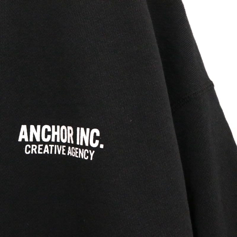 Anchor Inc. 25SS | Crewneck Sweatshirt "Black / Back Print"