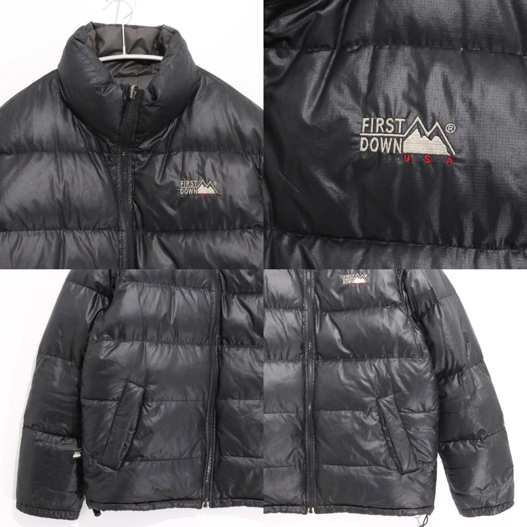 FIRST DOWN USA 90s | Reversible Down Jacket "Black / Grey" (740057)