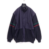 JUPITER style by SPORT DRESS 80s 90s | 2WAY Convertible Zip-Up Jacket "Navy"