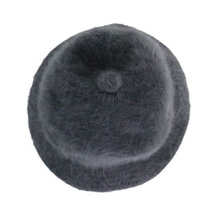 90s 00s KANGOL(カンゴール) アンゴラファー ハット ブルーロゴ