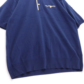 VINTAGE II | 70s BAN-LON Knit Polo Shirt "Navy"