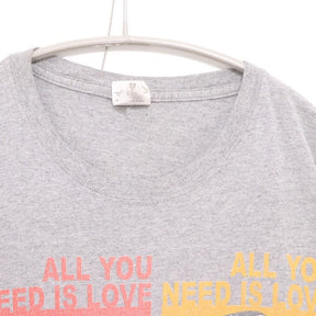 00s Vintage "The Beatles x Star Wars" | Mashup Parody Graphic T-Shirt "Grey"
