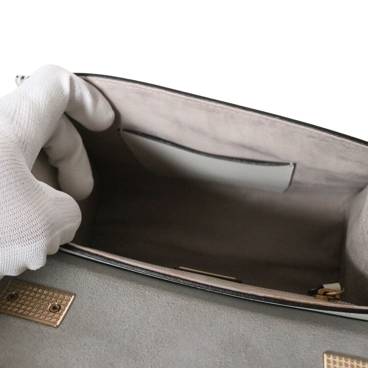 GIANNI NOTARO(ジャンニ ノターロ) Carol J. フラップ 2WAY レザーハンドバッグ