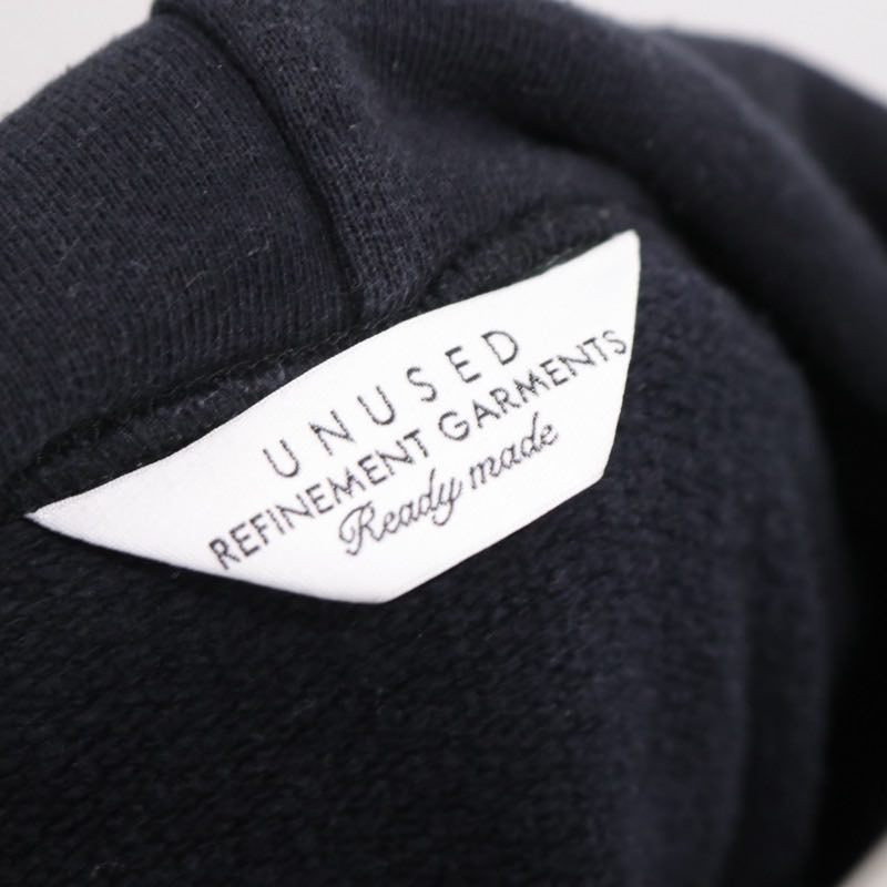 UNUSED 18AW | 13.5oz Sweat Hoodie "BLACK" (US1493)