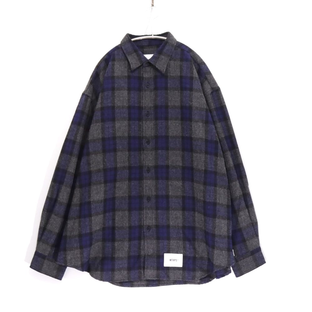 WTAPS 25AW | Check Shirt "Blue×Gray" (252TQDT-SHM03)