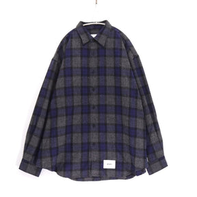 WTAPS 25AW | Check Shirt "Blue×Gray" (252TQDT-SHM03)