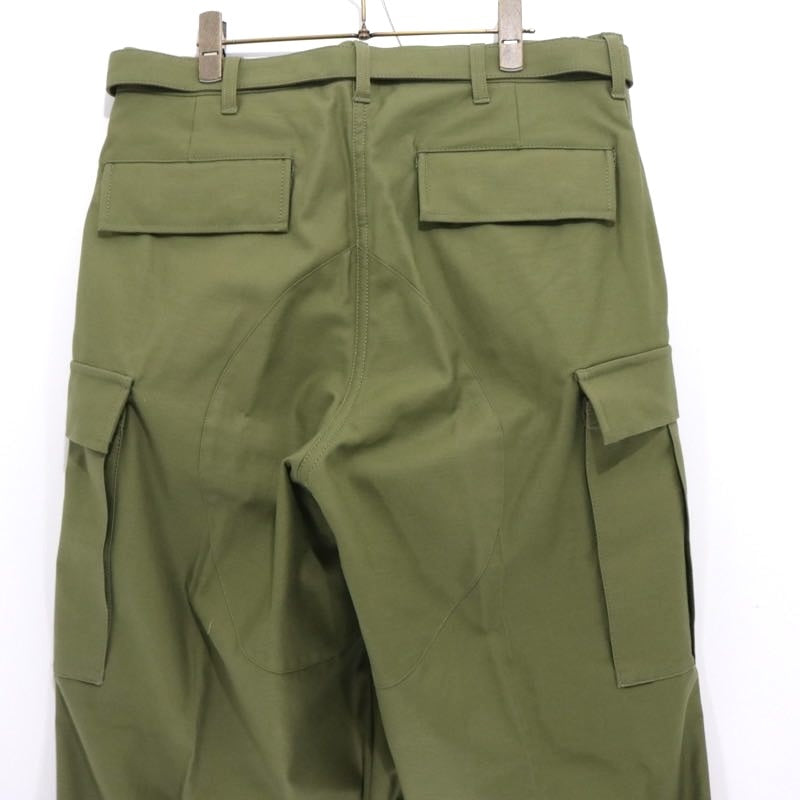 sacai × WTAPS 25SS | Cotton Back Satin Pants "Khaki" (25-03695M)