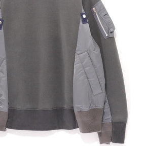 sacai 24SS | Sponge Sweat x Nylon Twill Pullover "Grey" (SCM-058)