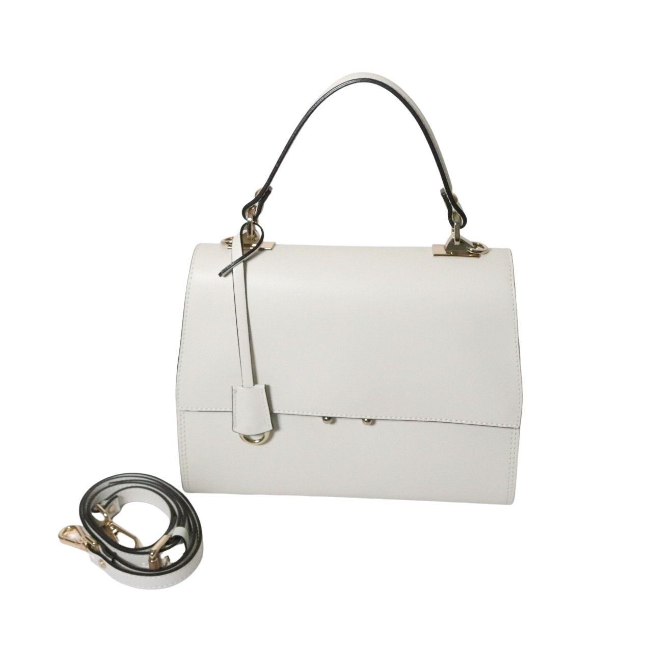 GIANNI NOTARO(ジャンニ ノターロ) Carol J. フラップ 2WAY レザーハンドバッグ