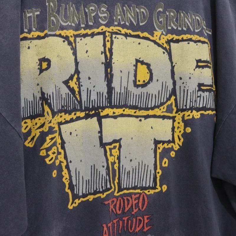 90s Vintage Rodeo Attitude | Graphic Tee "If It Bumps and Grinds" (Black Fade)