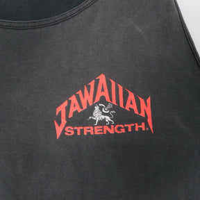 【中古】90s USA製 Hawaiian Jawaiian Strength XLサイズ メンズ タンクトップ シングルステッチ 91年 コピーライト 中古B 古着