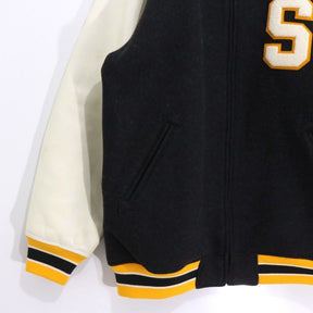 SWAGGER | Varsity Jacket "S-Logo" (Black/White)